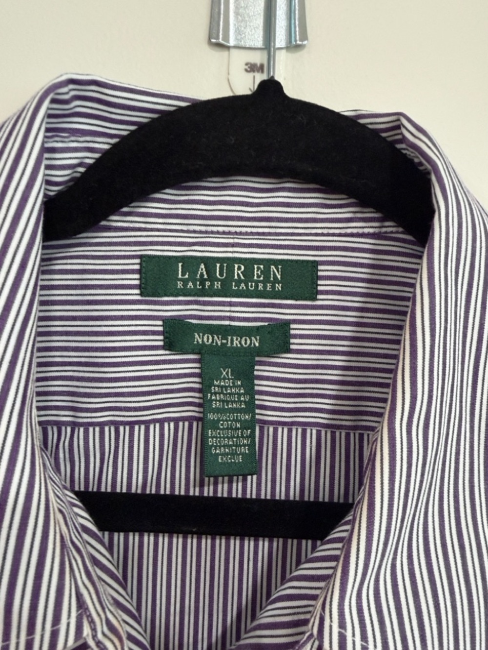 Lauren Ralph Lauren Purple & White Striped Button-Down Shirt - Picture 2 of 4